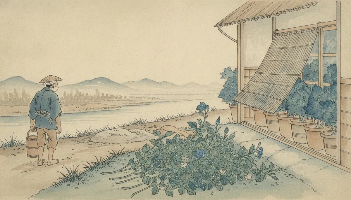 挿絵:抜いた苗を捨てに行くのも、手前の仕事だった
