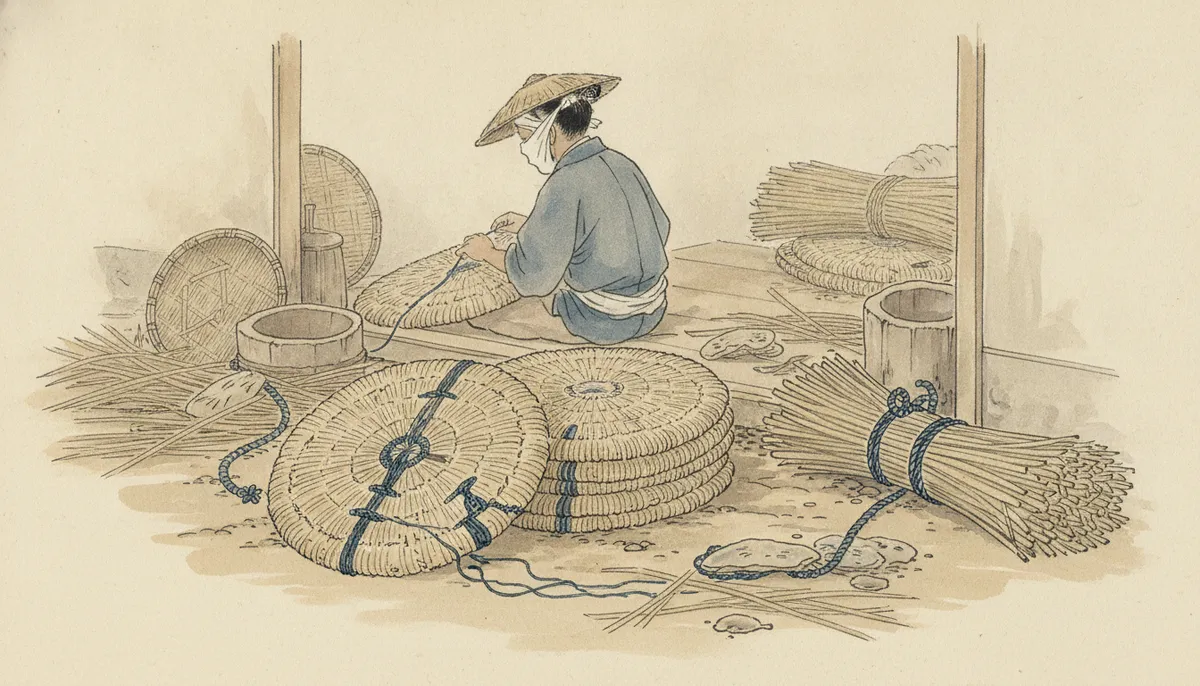 挿絵:継ぎの跡を数えれば、幾年も使い込まれたと知れた