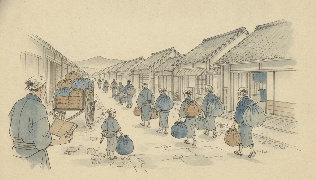 挿絵：大坂は、なにもかもが商いで回る町だった
