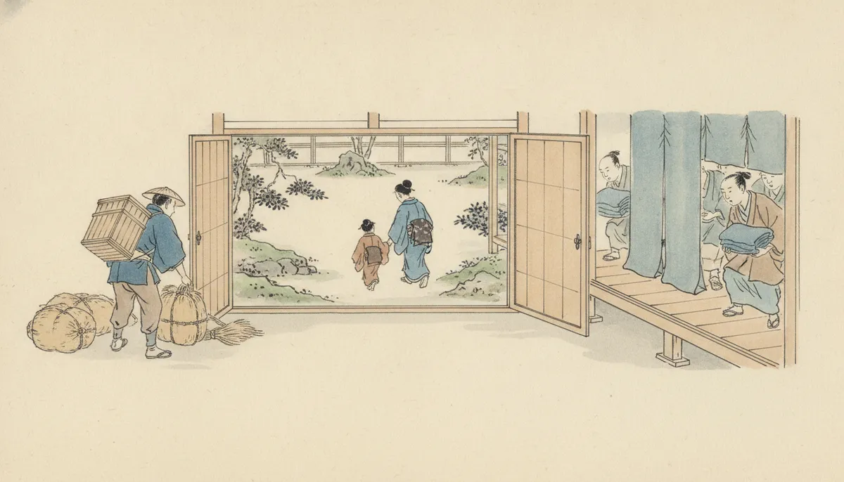 挿絵：家司はそう言い置いて、また奥へ引っこんでいった