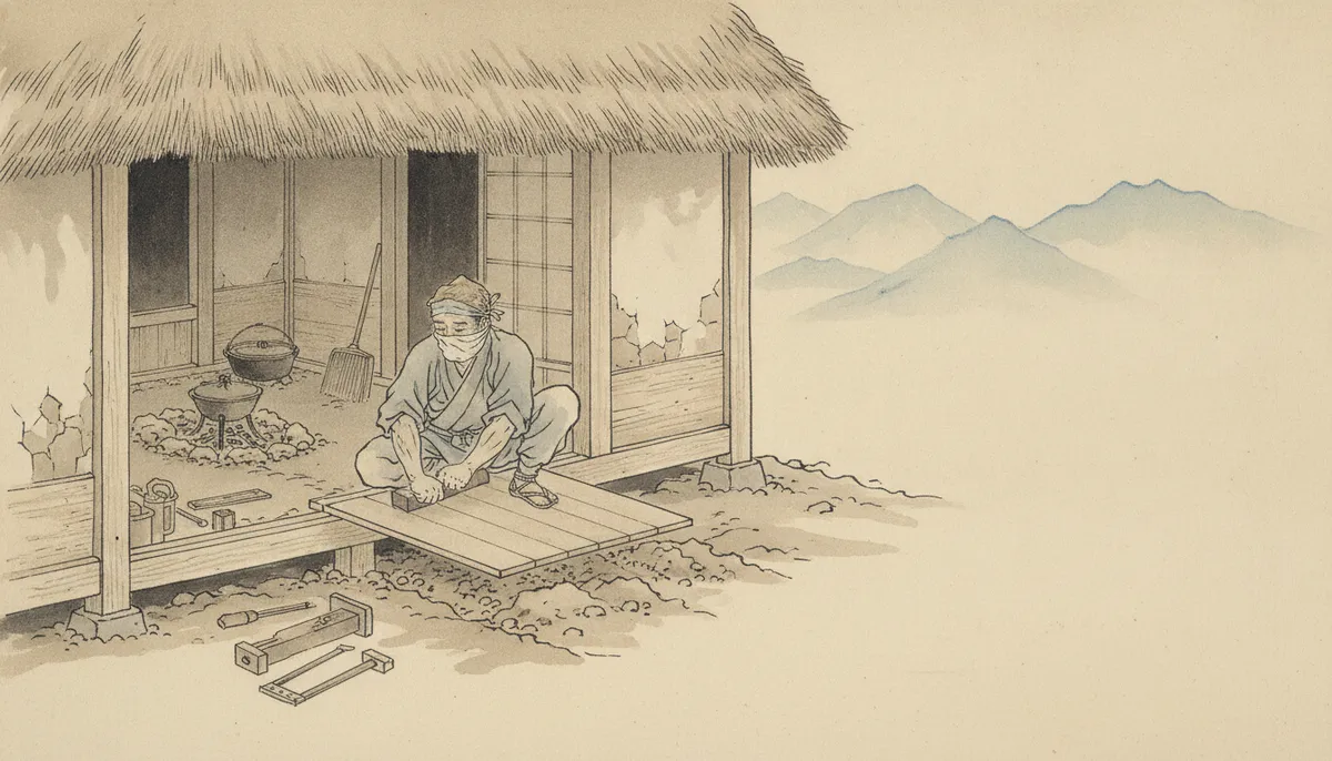 挿絵:おれがそう頼んだ相手は、村で名の知れた、炉を拵える親方だった