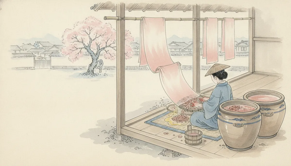 挿絵：姫はかねて、庭の桜をたいそう気に入っていた