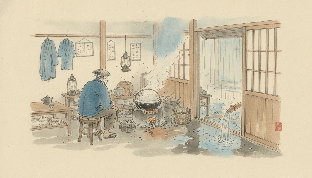 挿絵：待つあいだ、店には音が少なかった