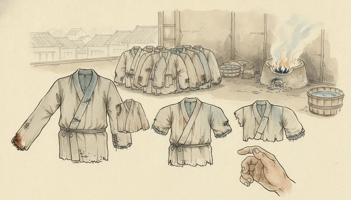 挿絵:おれは、それらを並べて、しばらく眺めていた