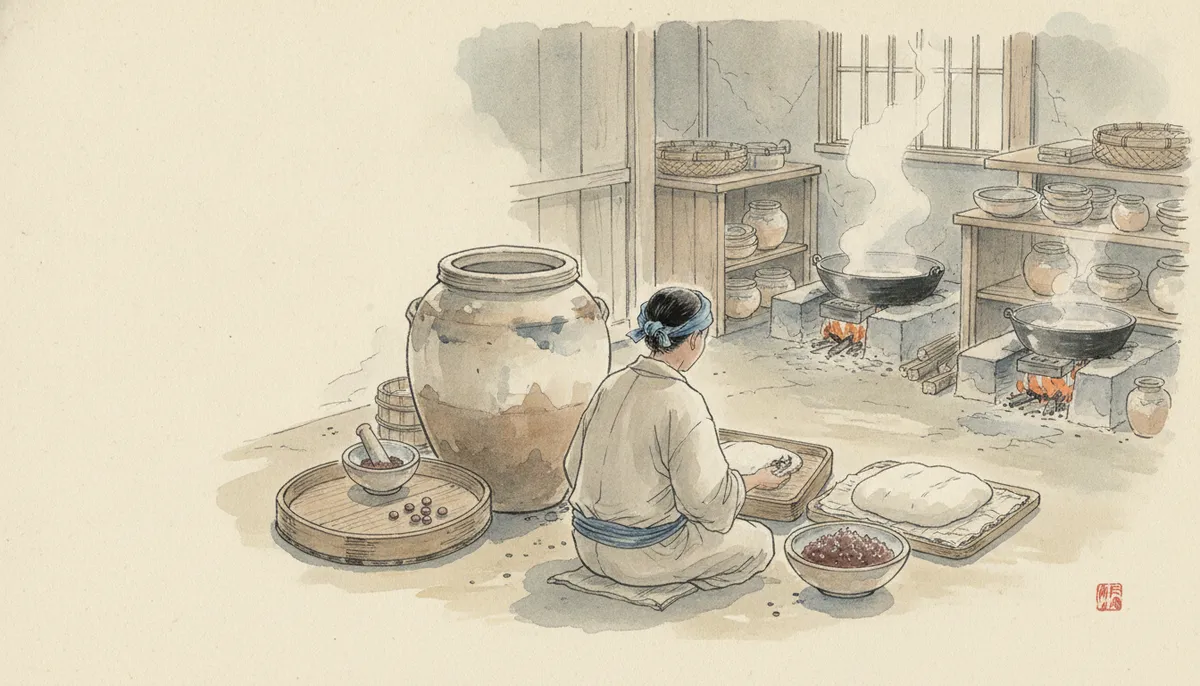 挿絵：殺生をきらう寺の菓子ゆえ、大陸のように肉は使わぬ