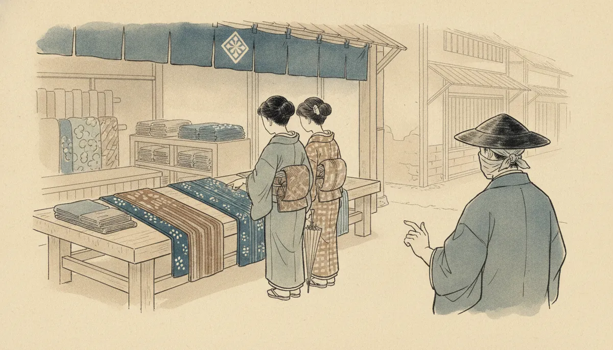 挿絵：わたしはその親子のやりとりを、なんともいえない気持ちで、聞いていた