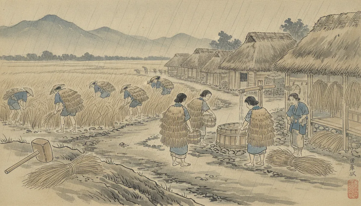 挿絵:雨は、いっこうに弱まらなかった