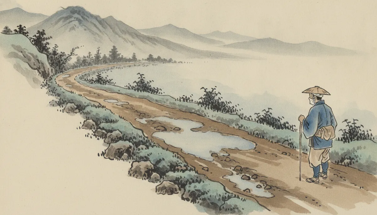 挿絵:道の土は、都のどこも大和のどこも、踏めば似た匂いがする
