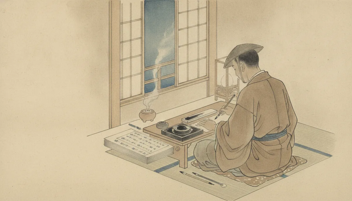 挿絵:われには、はじめから、それが何のための間合いか、見当がついていた