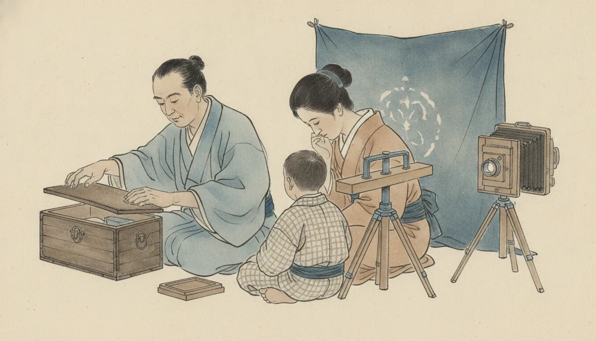 挿絵:先生の手が、ことり、と蓋を閉じた