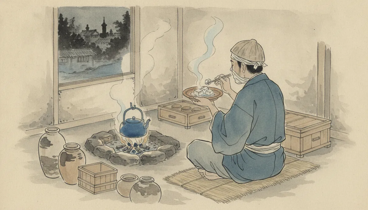 挿絵：舌にのせたとたん、ほろりと崩れて、濃い甘みが、じわりと広がっていく