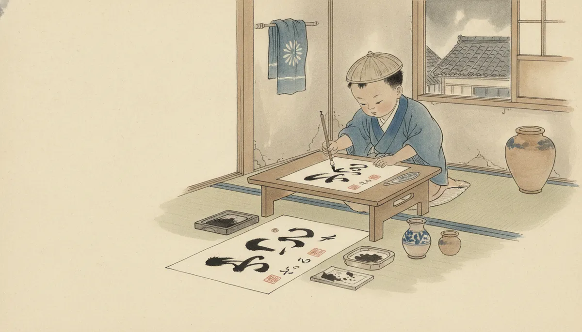 挿絵：一画、また一画