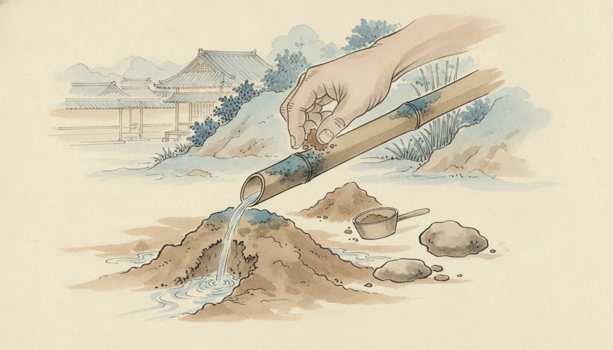 挿絵：われは、ただ土を運び、石を抱えるだけの日々だったが、とくの手もとから目を離さなか